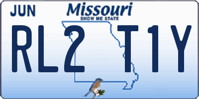 MO license plate RL2T1Y