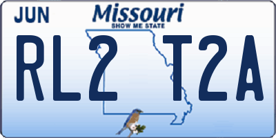 MO license plate RL2T2A