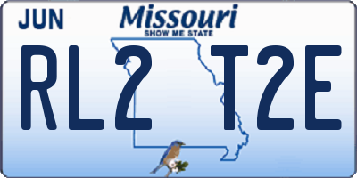 MO license plate RL2T2E