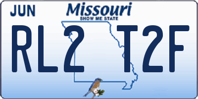 MO license plate RL2T2F