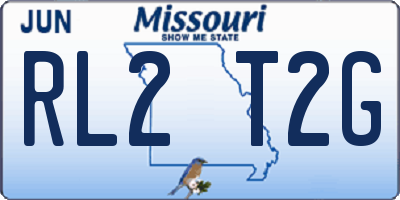 MO license plate RL2T2G