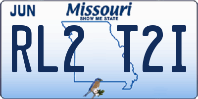 MO license plate RL2T2I