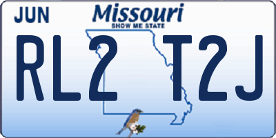 MO license plate RL2T2J