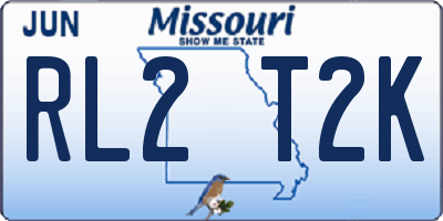 MO license plate RL2T2K