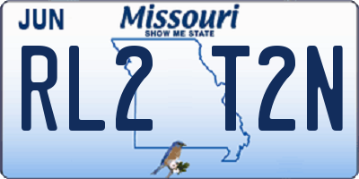 MO license plate RL2T2N