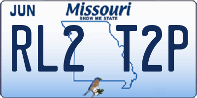 MO license plate RL2T2P