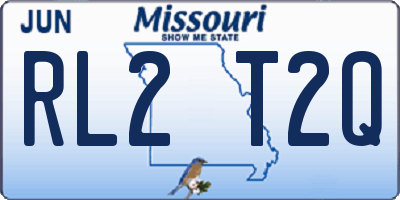 MO license plate RL2T2Q