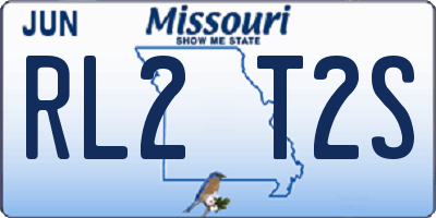 MO license plate RL2T2S