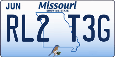 MO license plate RL2T3G