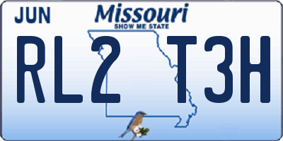 MO license plate RL2T3H