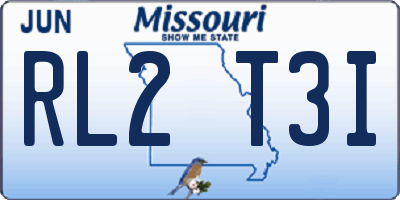MO license plate RL2T3I