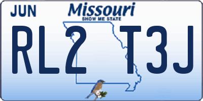MO license plate RL2T3J