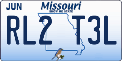MO license plate RL2T3L