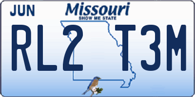 MO license plate RL2T3M