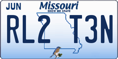 MO license plate RL2T3N