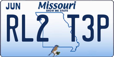 MO license plate RL2T3P