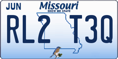 MO license plate RL2T3Q
