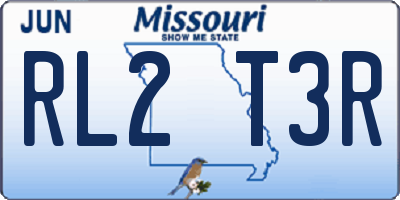 MO license plate RL2T3R