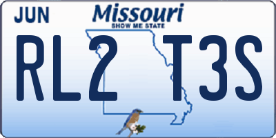 MO license plate RL2T3S