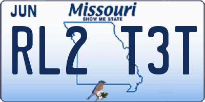MO license plate RL2T3T