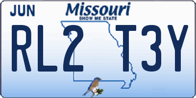 MO license plate RL2T3Y