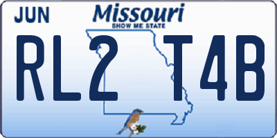 MO license plate RL2T4B