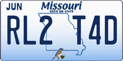 MO license plate RL2T4D