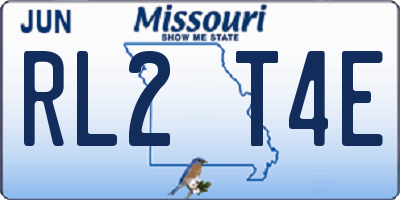 MO license plate RL2T4E
