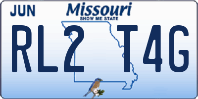 MO license plate RL2T4G