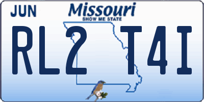 MO license plate RL2T4I