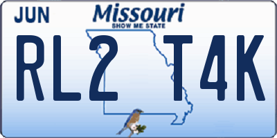 MO license plate RL2T4K
