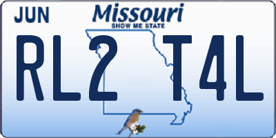 MO license plate RL2T4L
