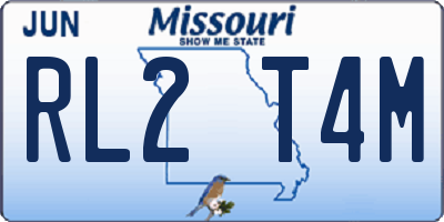 MO license plate RL2T4M