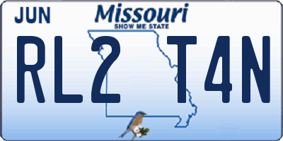 MO license plate RL2T4N