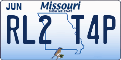MO license plate RL2T4P