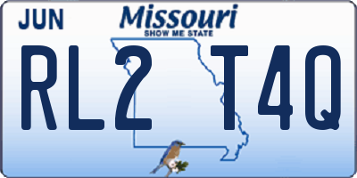 MO license plate RL2T4Q