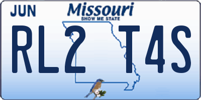 MO license plate RL2T4S