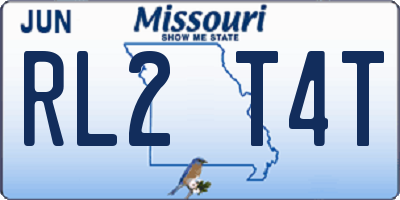 MO license plate RL2T4T