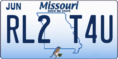MO license plate RL2T4U
