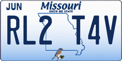 MO license plate RL2T4V