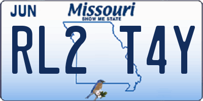 MO license plate RL2T4Y