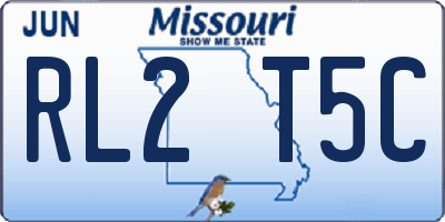 MO license plate RL2T5C
