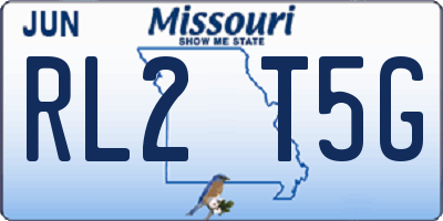 MO license plate RL2T5G