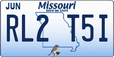 MO license plate RL2T5I