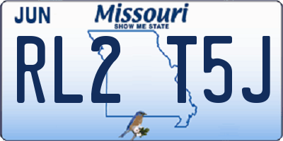 MO license plate RL2T5J