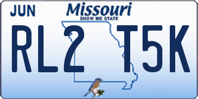 MO license plate RL2T5K