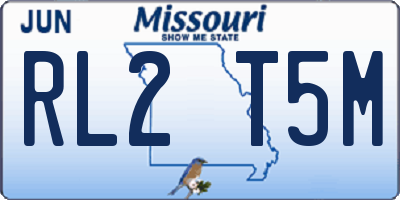 MO license plate RL2T5M