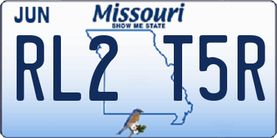 MO license plate RL2T5R