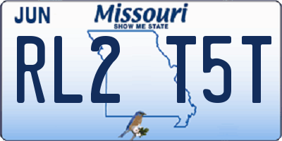 MO license plate RL2T5T