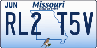 MO license plate RL2T5V